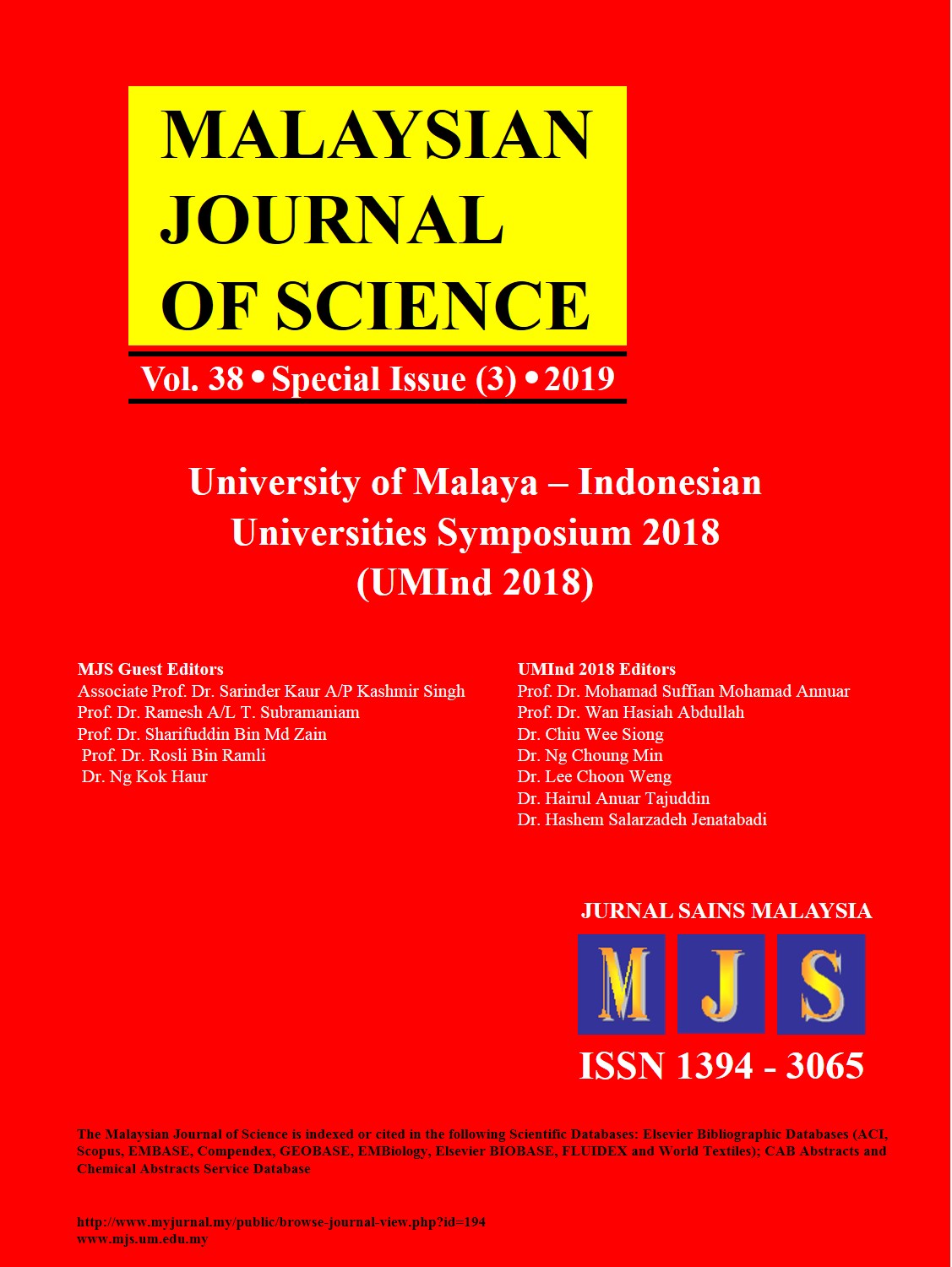 Malaysian Journal Of Analytical Sciences  Atiqah azman, nur shaura